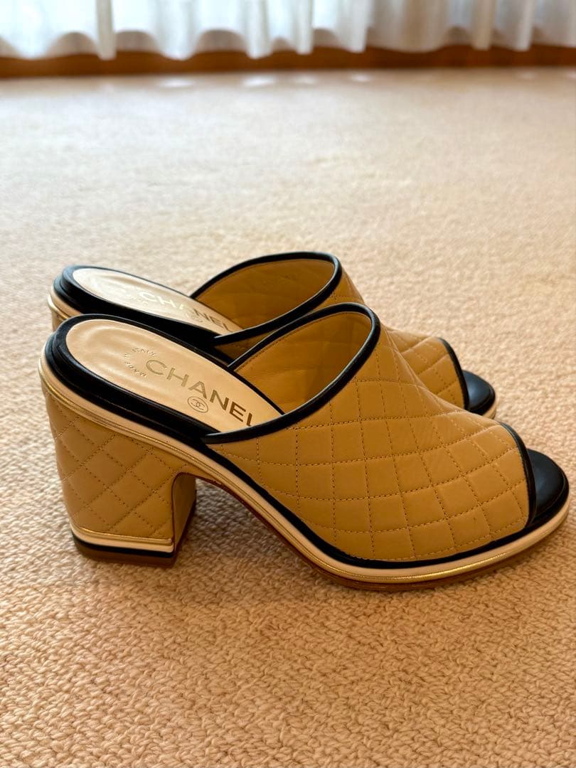 【新品未使用】CHANEL マトラッセ　オープントゥ　サンダル