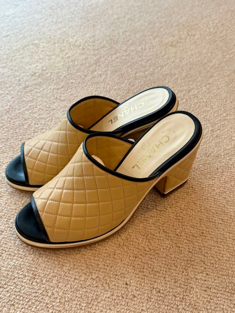 【新品未使用】CHANEL マトラッセ　オープントゥ　サンダル