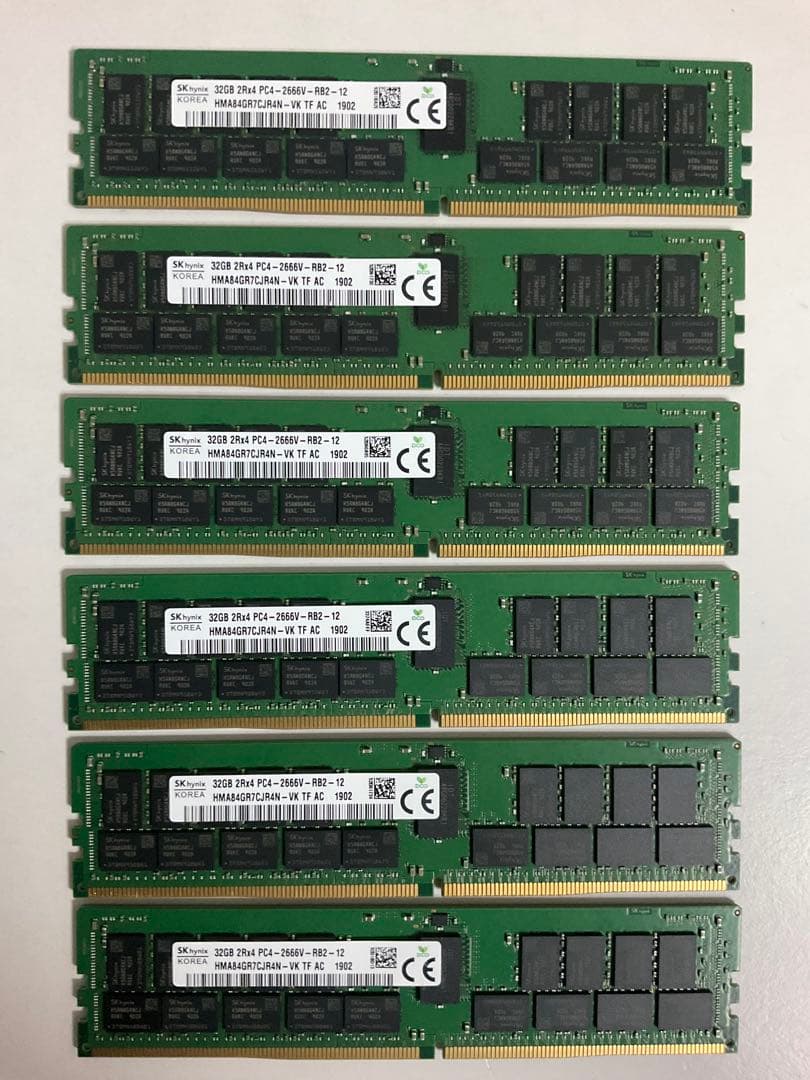 SKhynix 32GB 2Rx4 PC4-2666V-RB2-12x6個