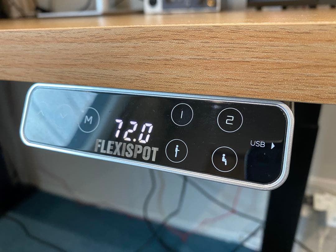 FlexiSpot E7 Pro 電動昇降デスク メープル天板付き 120cm