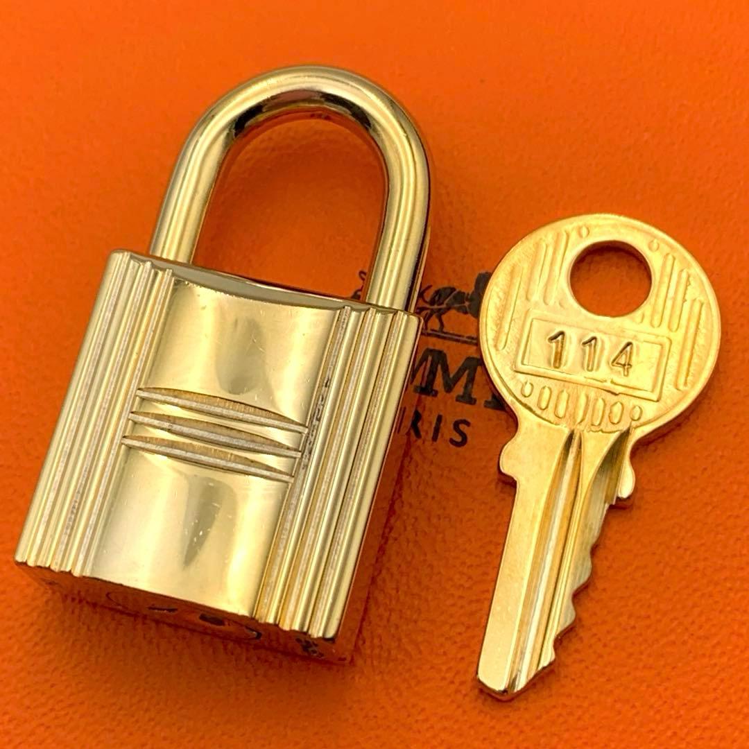 HERMES エルメス カデナ 114番 ゴールド 24Kメッき 鍵付き 南京錠