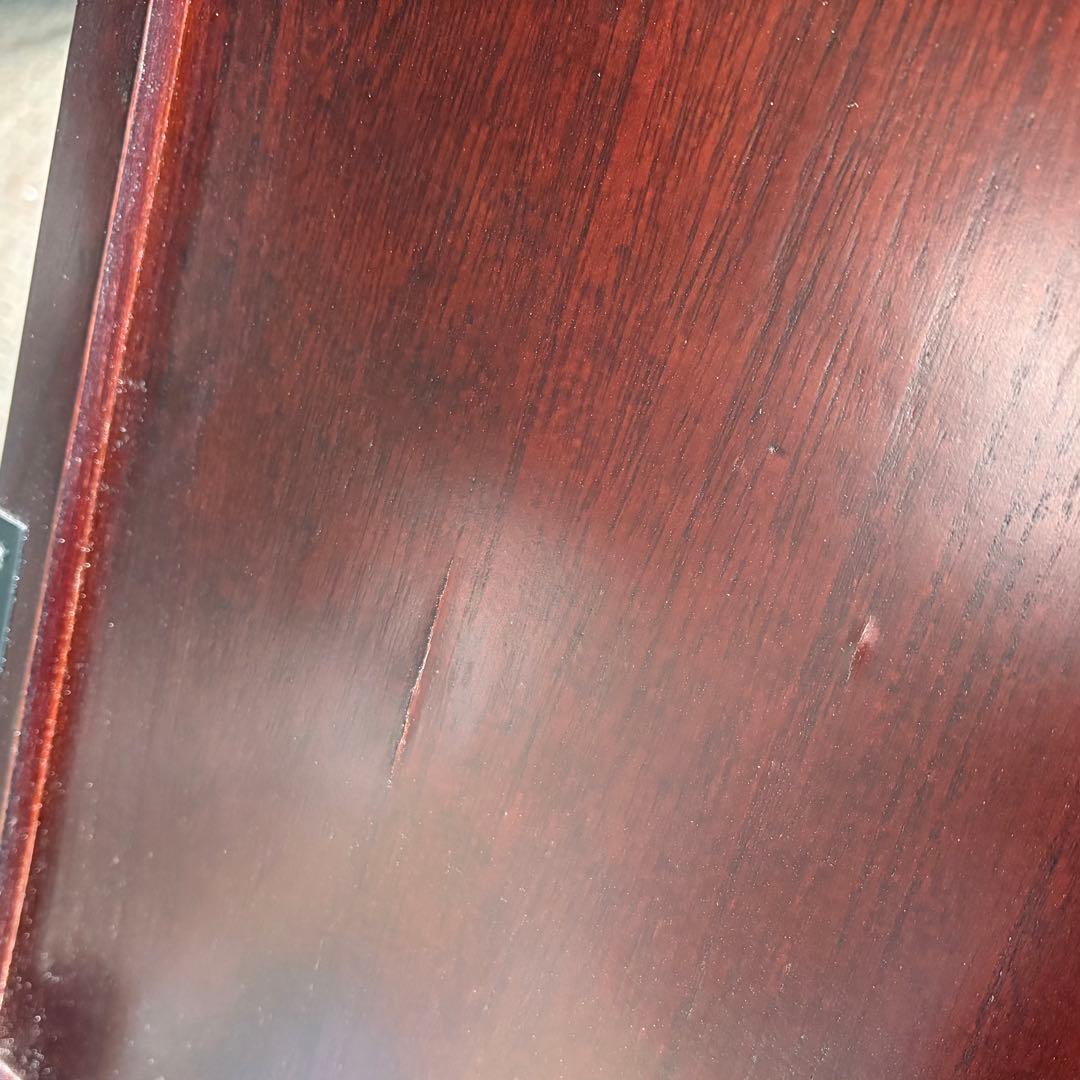 訳あり品！【83】民芸家具からくり車タンス L木製桐材天然無垢飾り棚収納チェスト