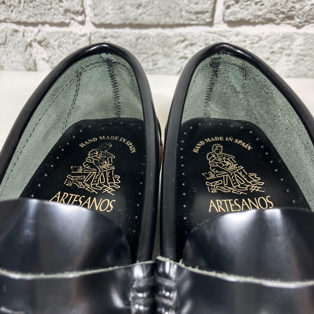 【極美品】ARTESANOS タッセルローファー 23cm 黒 レザー 軽量