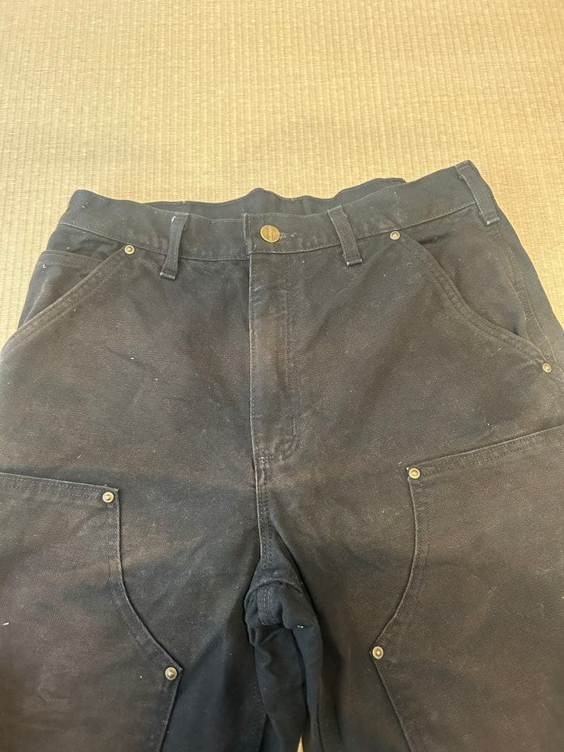 カーハート　ダブルニー　ブラック　32×30