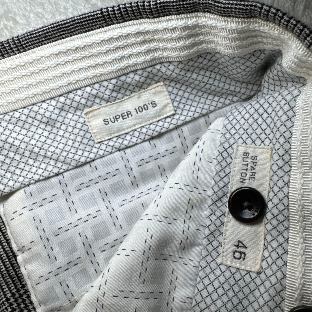 62 極美品　INCOTEX インコテックス　46 M ウール　グレー