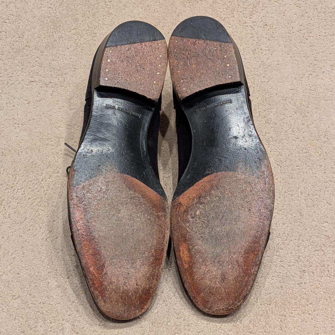 美品 RAYMAR クォーターブローグ 8 26cm スエード ブラック 黒