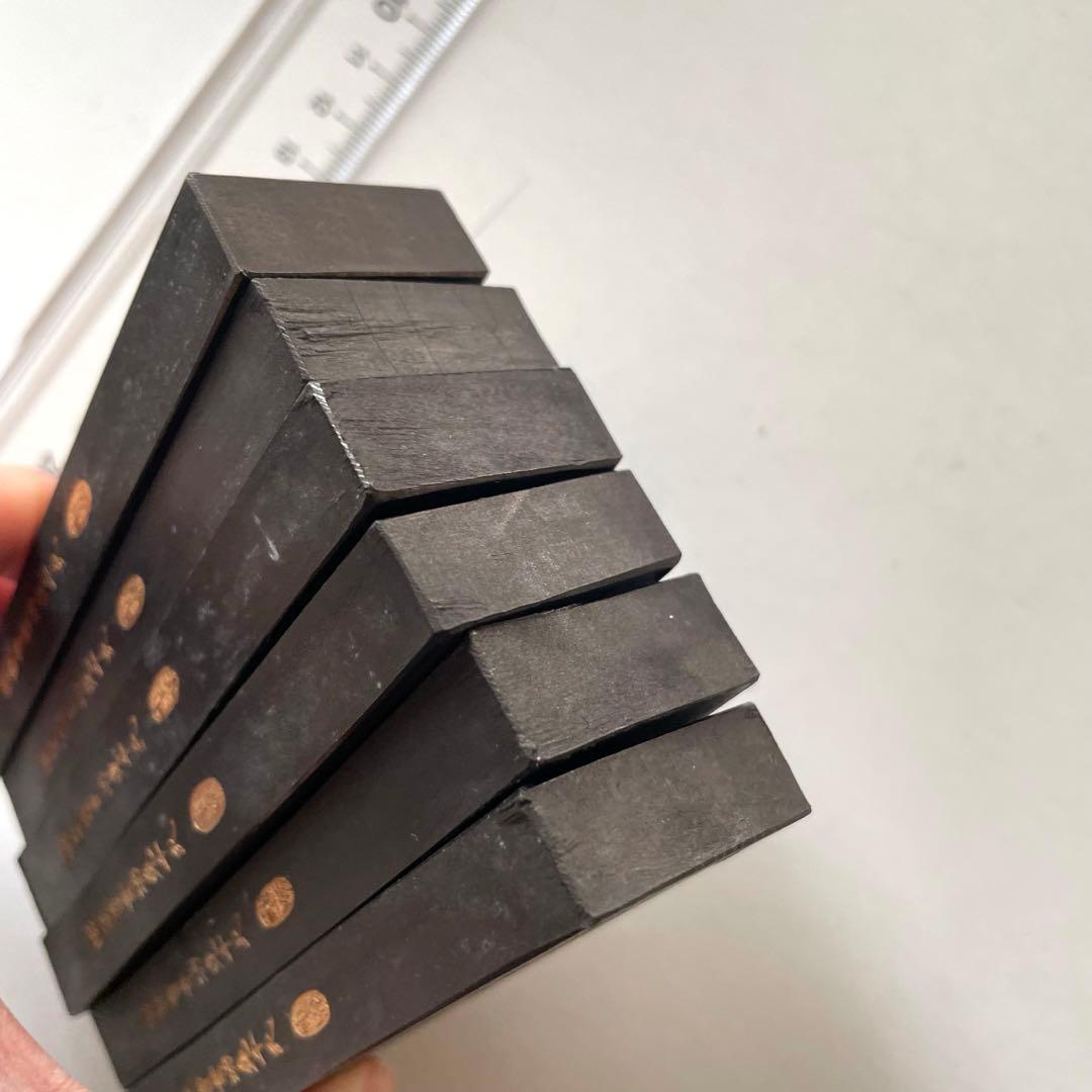 書道具　中国古墨　鉄斎墨　油煙101 徽歙曹素功 6個 386g 未使用