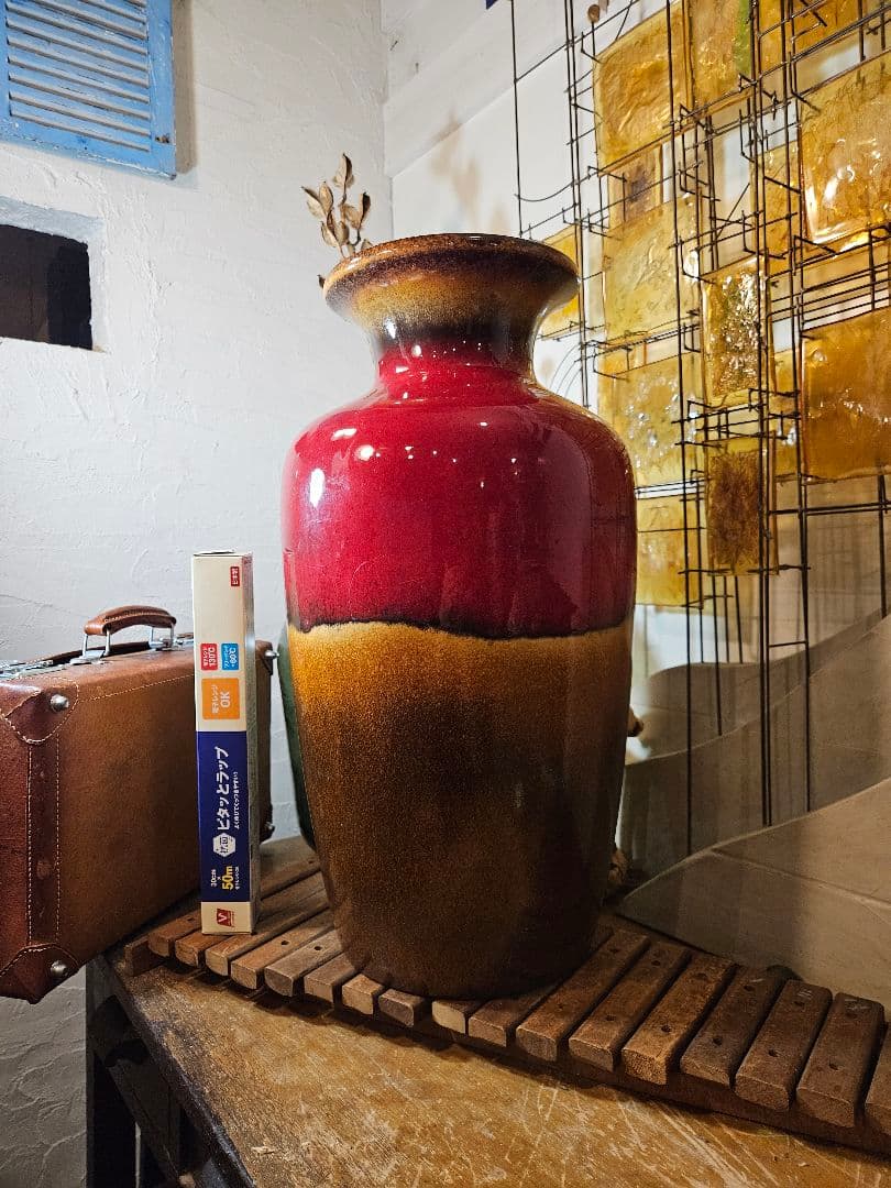花器　花瓶　フラワーベース　ファットラバ　西ドイツ　ヴィンテージ　アンティーク