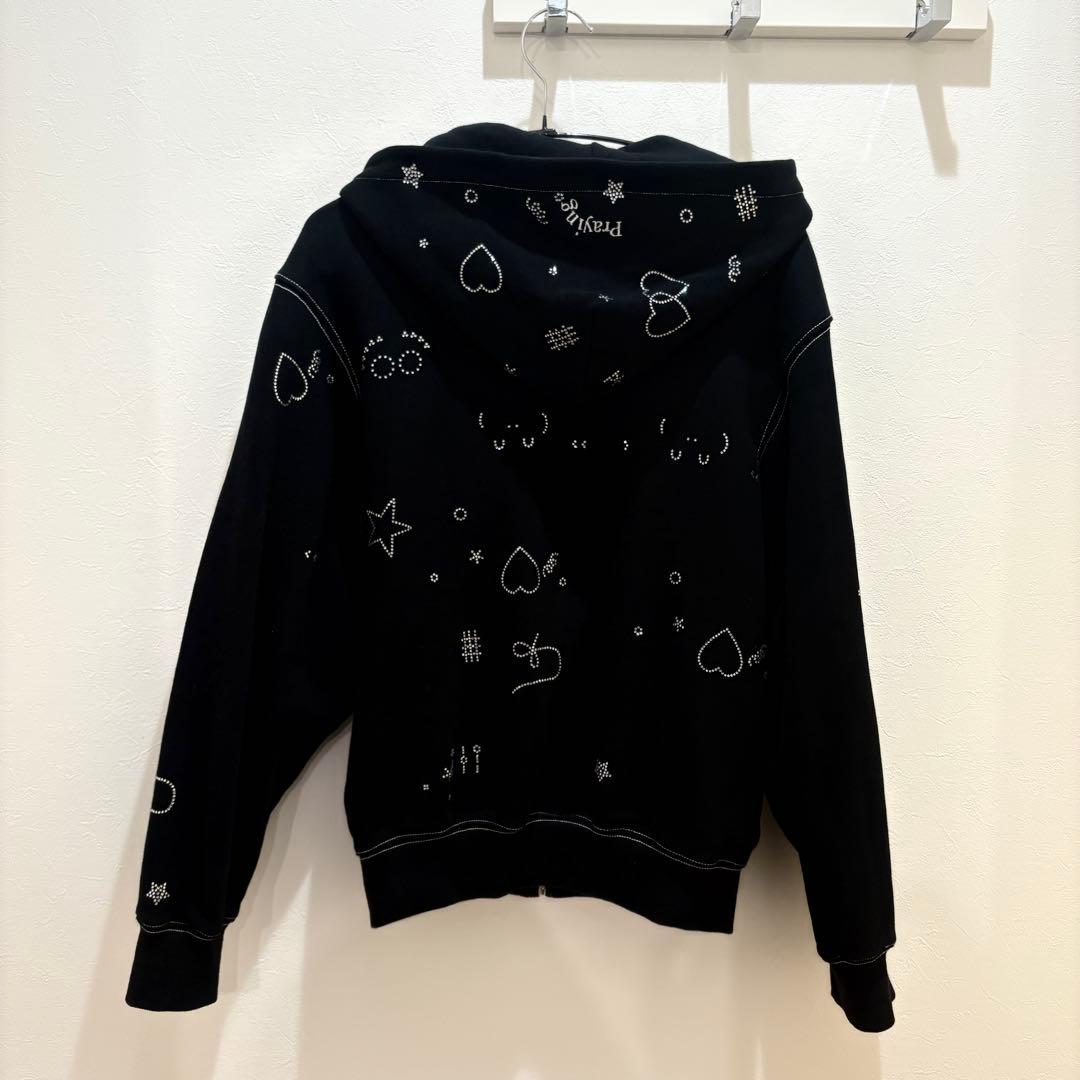 Praying パーカー　ラインストーン