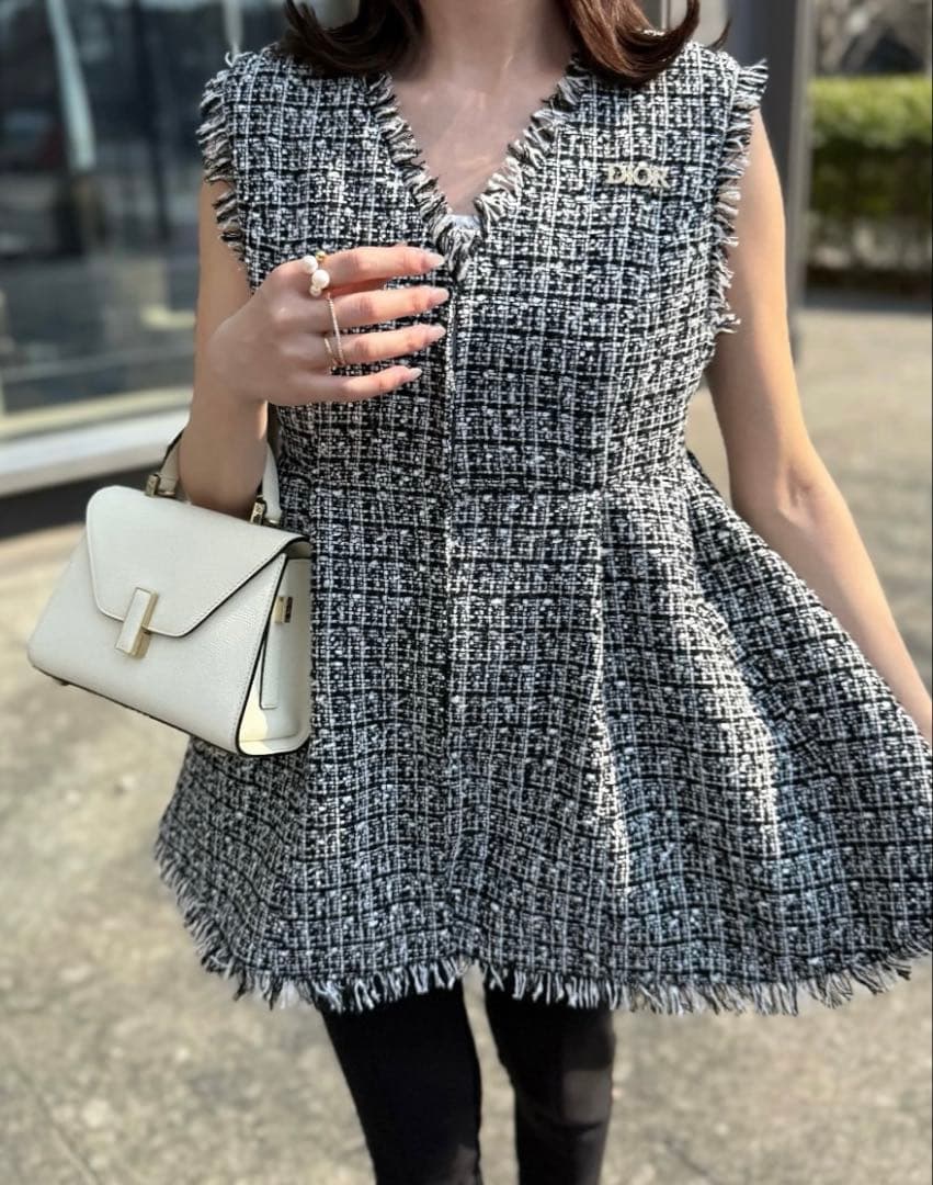 年末限定　reimi コラボ　ペプラムツイードジレ