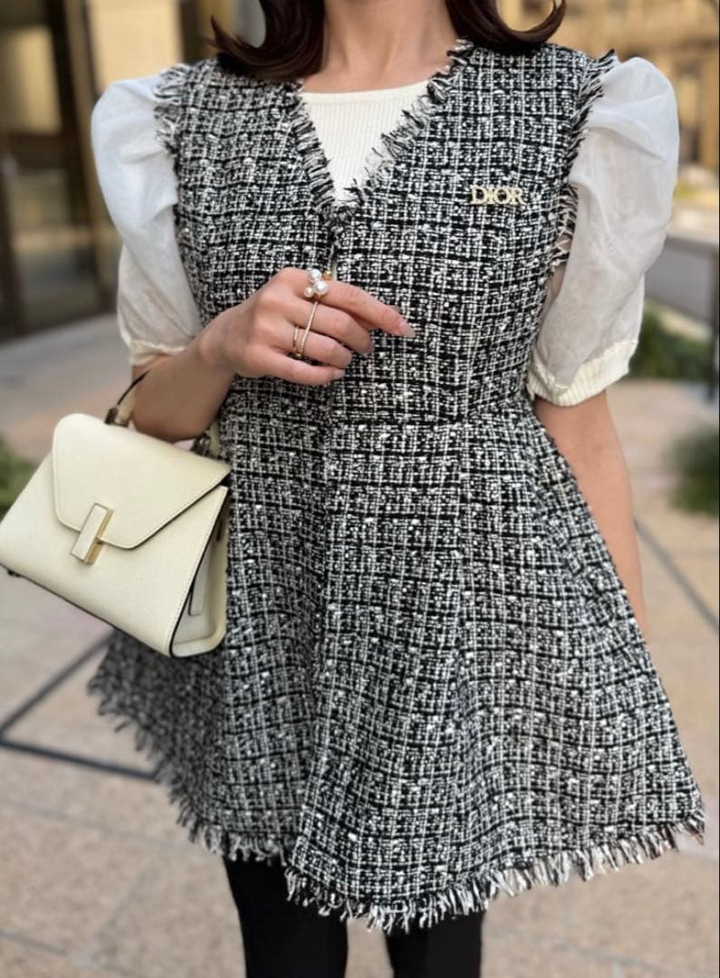 年末限定　reimi コラボ　ペプラムツイードジレ