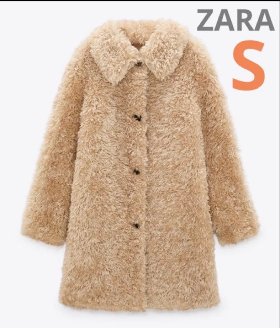 新品ZARA フェイクファーコート Sサイズ