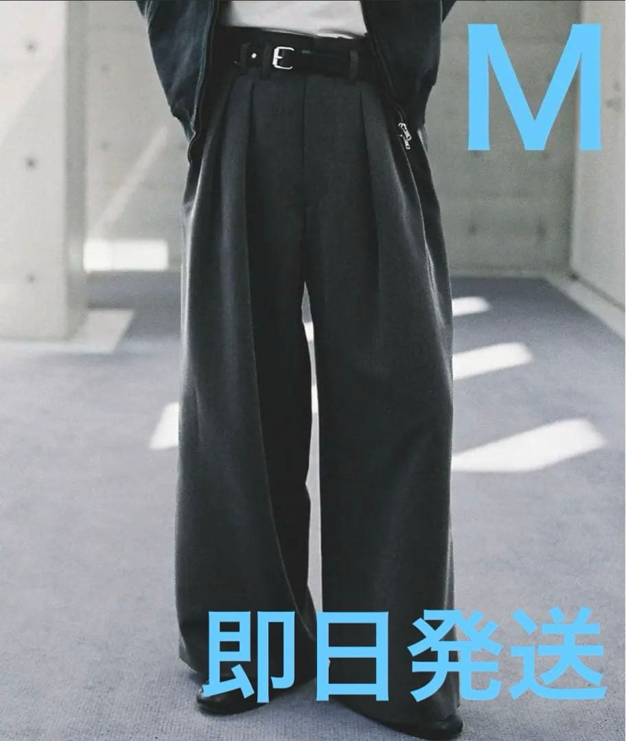 スーツ SLIGHT FLARE DOUBLE CLOTH BAGGY SLACKS