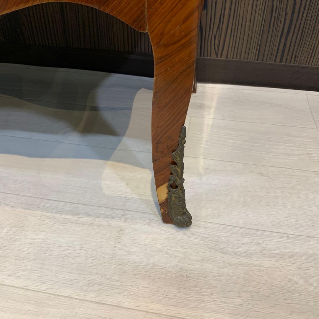 高級アンティーク　ライティングビューロー　チェスト　鍵付き　象嵌　猫脚　イタリア