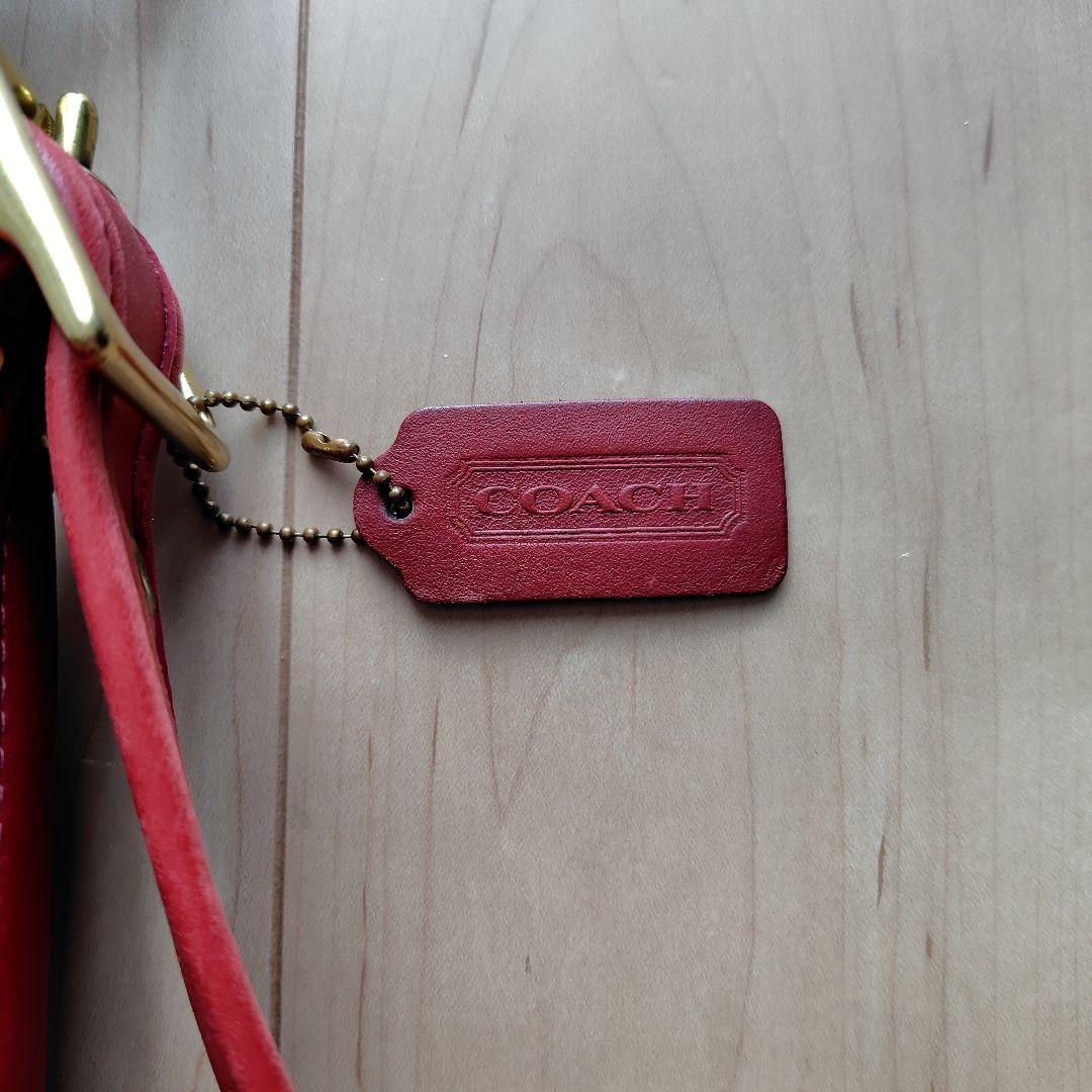 COACH コーチ ショルダーバッグ バケツ型 赤