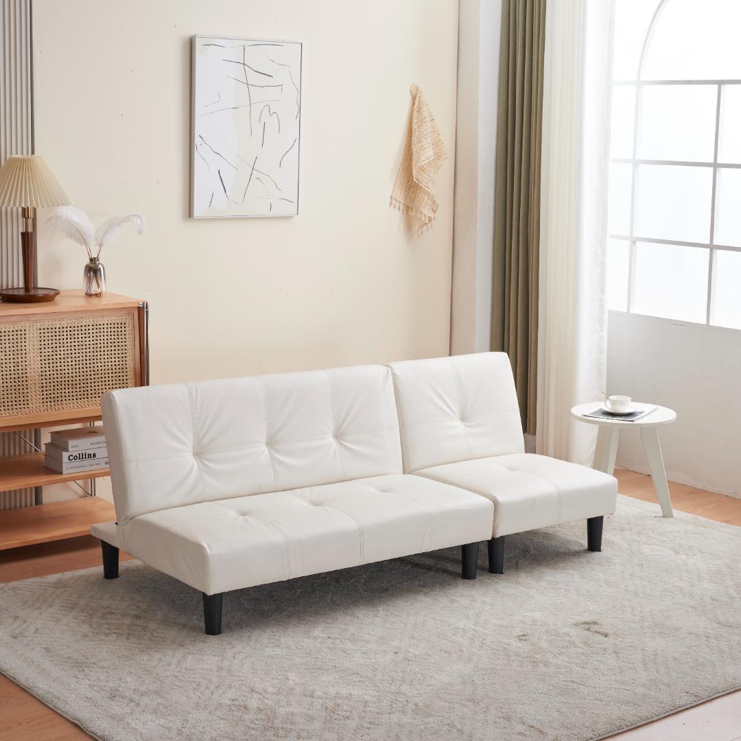 10%OFF！ソファベッド 1+2ソファ ベッド ロータイプ 3人用　WHITE