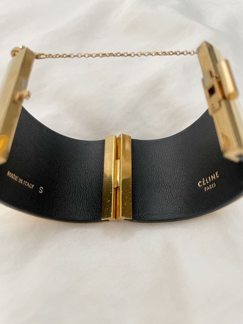 CELINE マンシェット バングル ゴールド セリーヌ ブレスレット S
