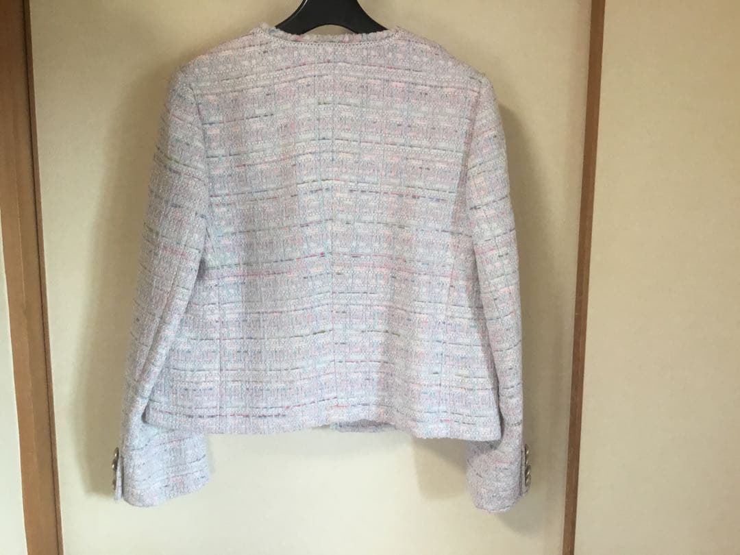 未使用品　CELFORD ノーカラーツイードジャケット 38サイズ