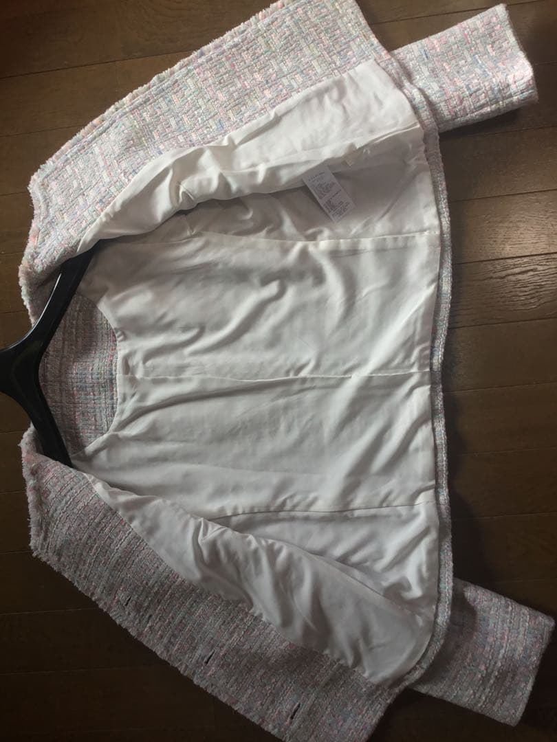 未使用品　CELFORD ノーカラーツイードジャケット 38サイズ