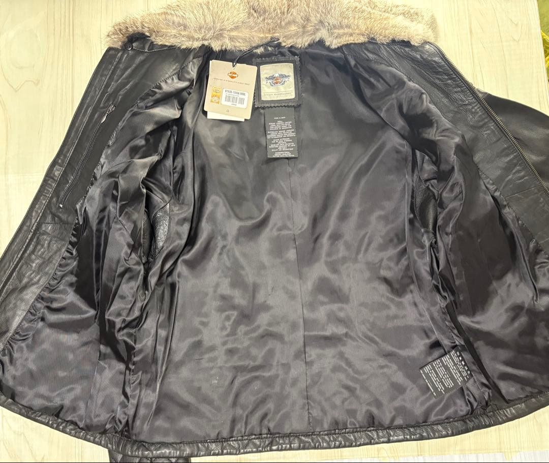 Harley Davidson ブラックレザージャケット L