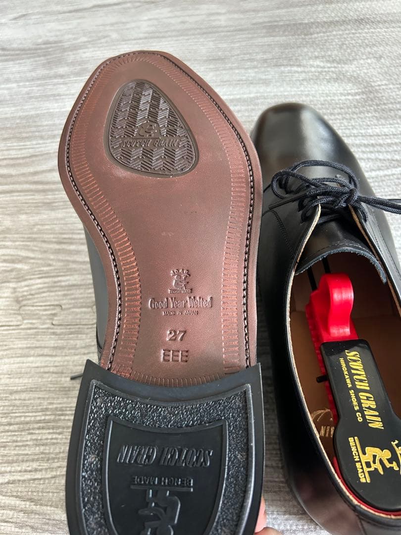 スコッチグレイン　アシュランス　プレーントゥEEE27cm