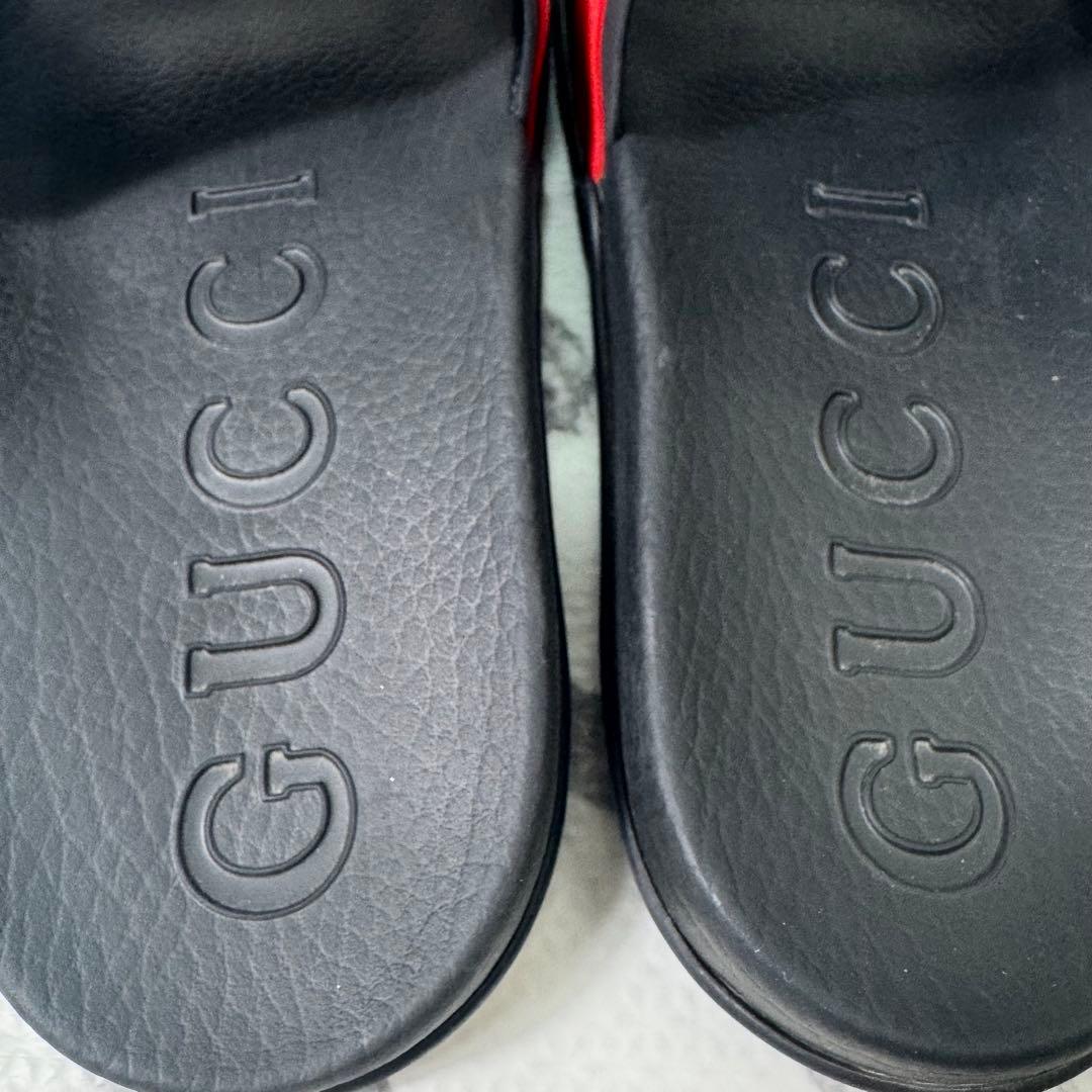 良品◯グッチ　スライドサンダル　インターロッキングG シェリーライン　ラバー
