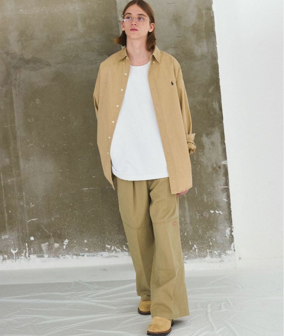 Dickies×OPENINGACTエクストラバギーダブルーワークパンツ　カーキ