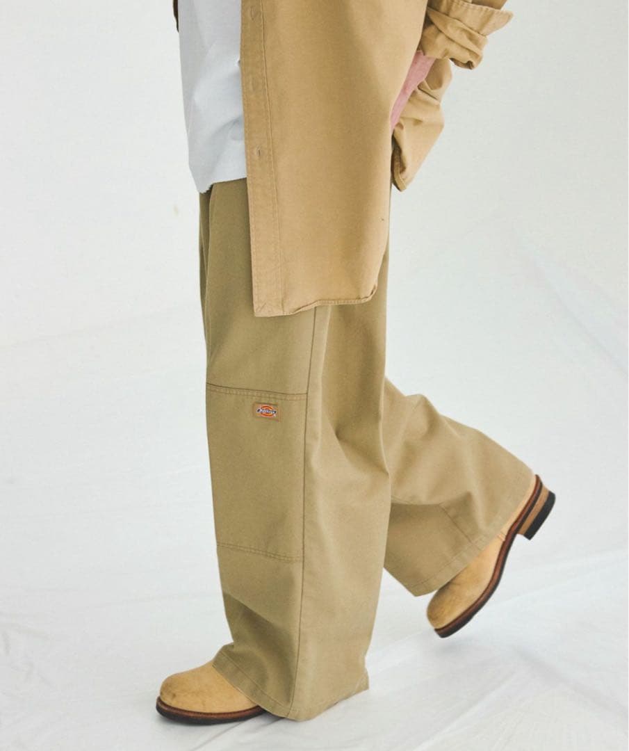 Dickies×OPENINGACTエクストラバギーダブルーワークパンツ　カーキ
