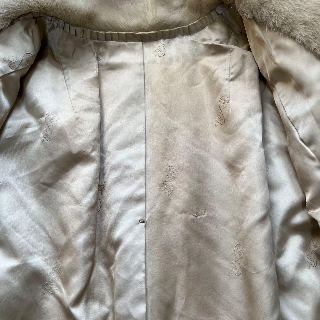 着丈70cm サファイアミンク 毛皮コート ミンク リアルファーコート 本毛皮