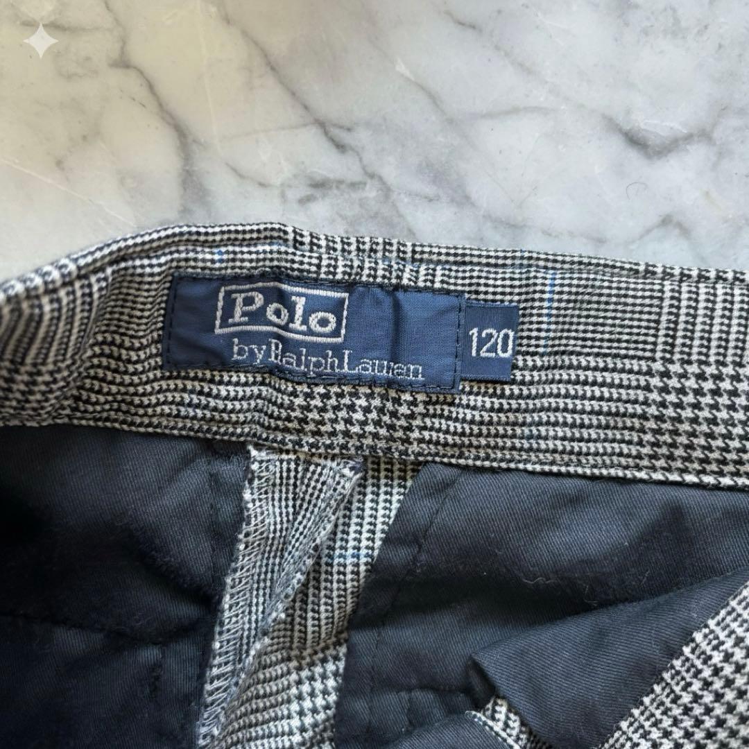 極美品　ラルフローレン　フォーマル　120 スーツ　紺ブレ　チェックパンツ