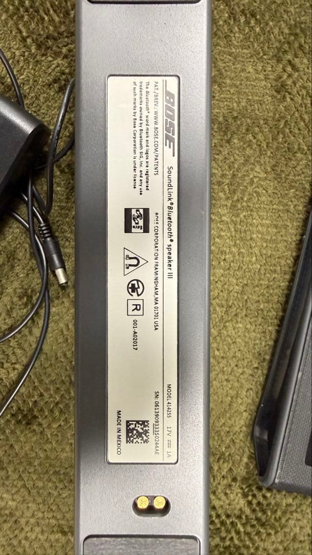 Bose ワイヤレススピーカー 本体 ACアダプター付