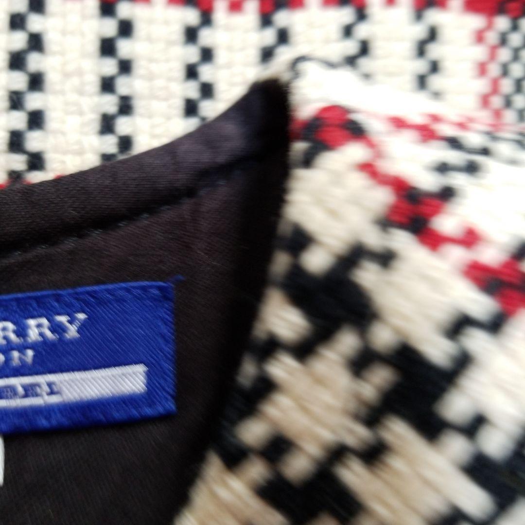 バーバリーブルーレーベル　ツイードワンピース　ミニ　チェック　38　M