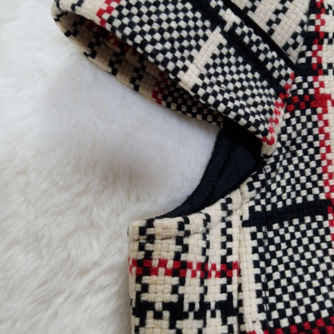 バーバリーブルーレーベル　ツイードワンピース　ミニ　チェック　38　M