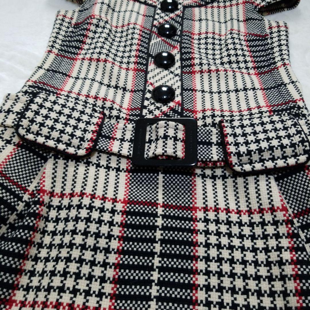 バーバリーブルーレーベル　ツイードワンピース　ミニ　チェック　38　M