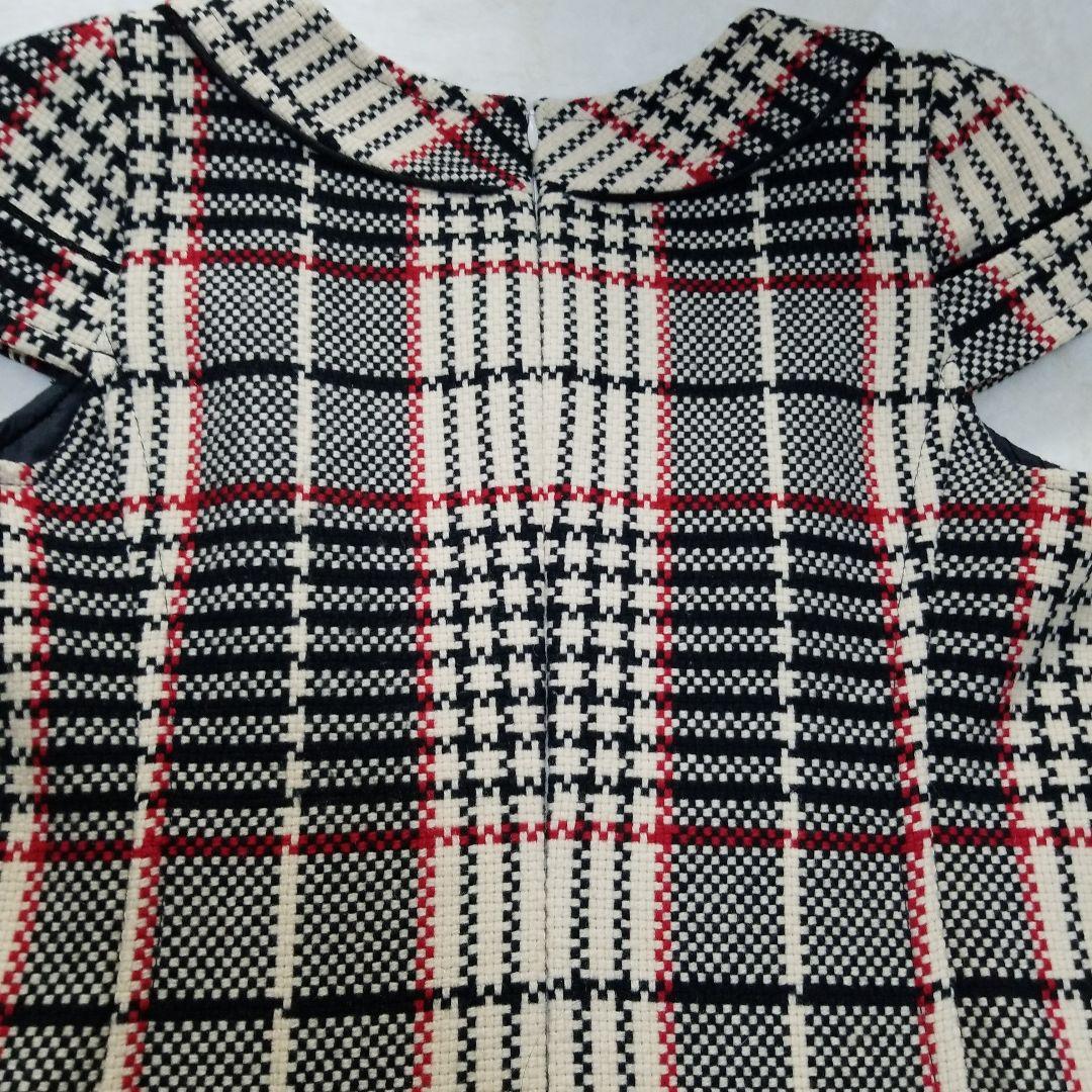 バーバリーブルーレーベル　ツイードワンピース　ミニ　チェック　38　M