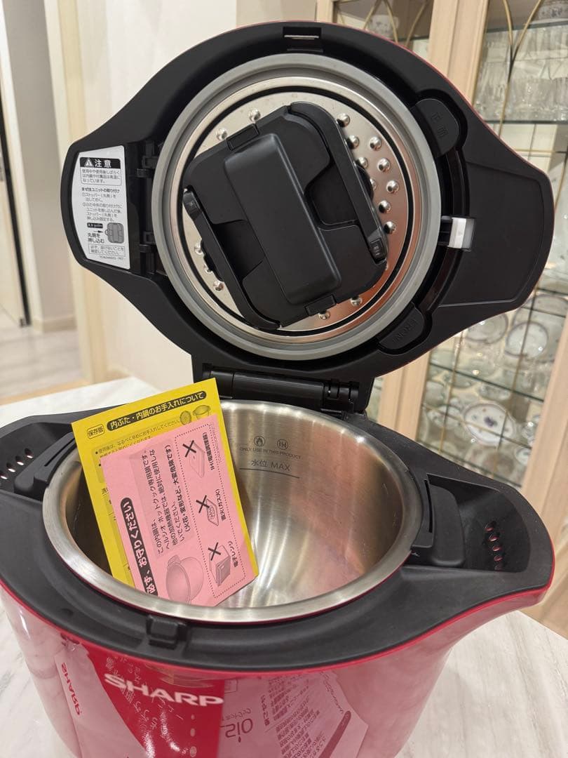 美品✨SHARP ヘルシオ ホットクック KN-HW24C-R 電気圧力鍋