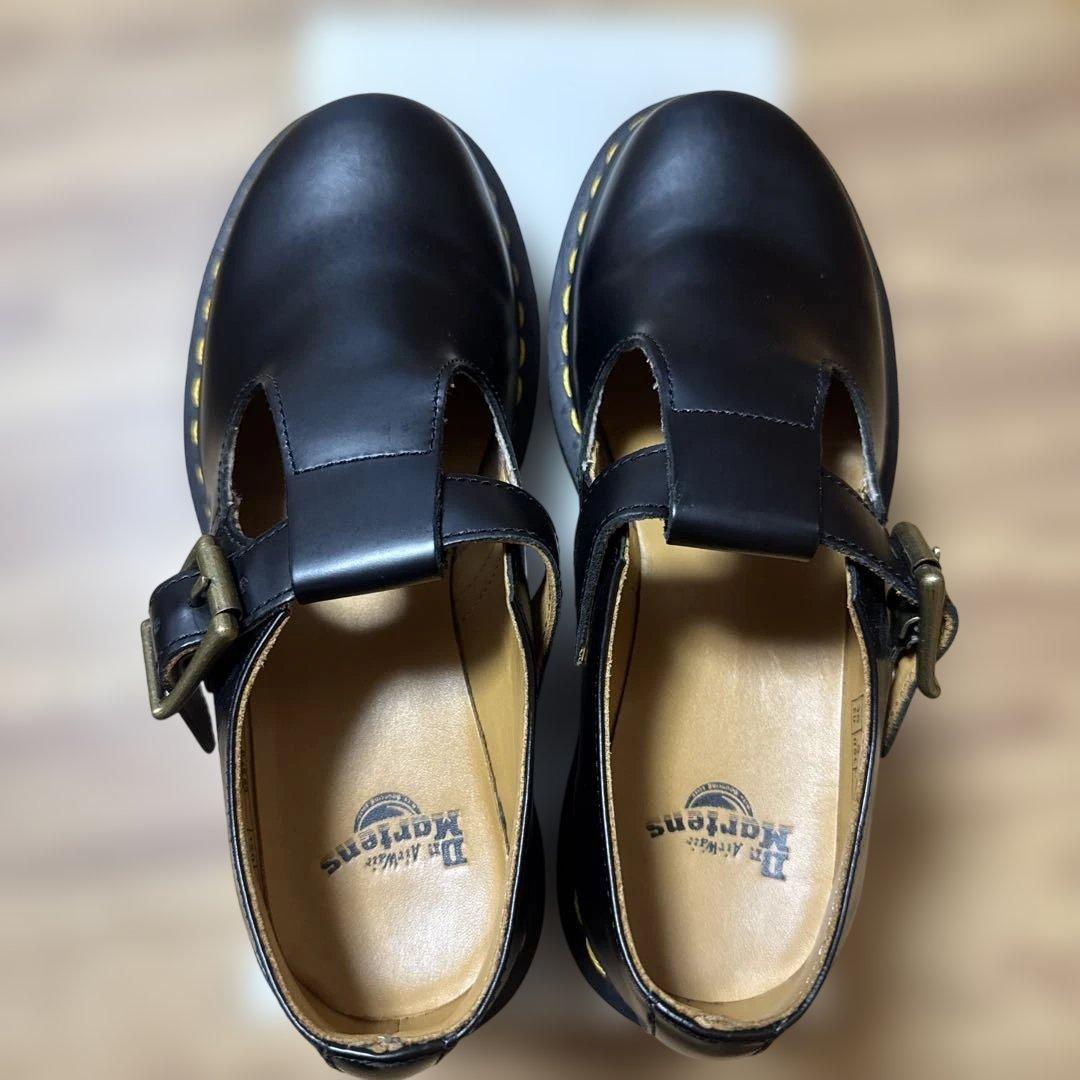 【美品】ドクターマーチン POLLEY Tバーシューズ ブラック 22cm