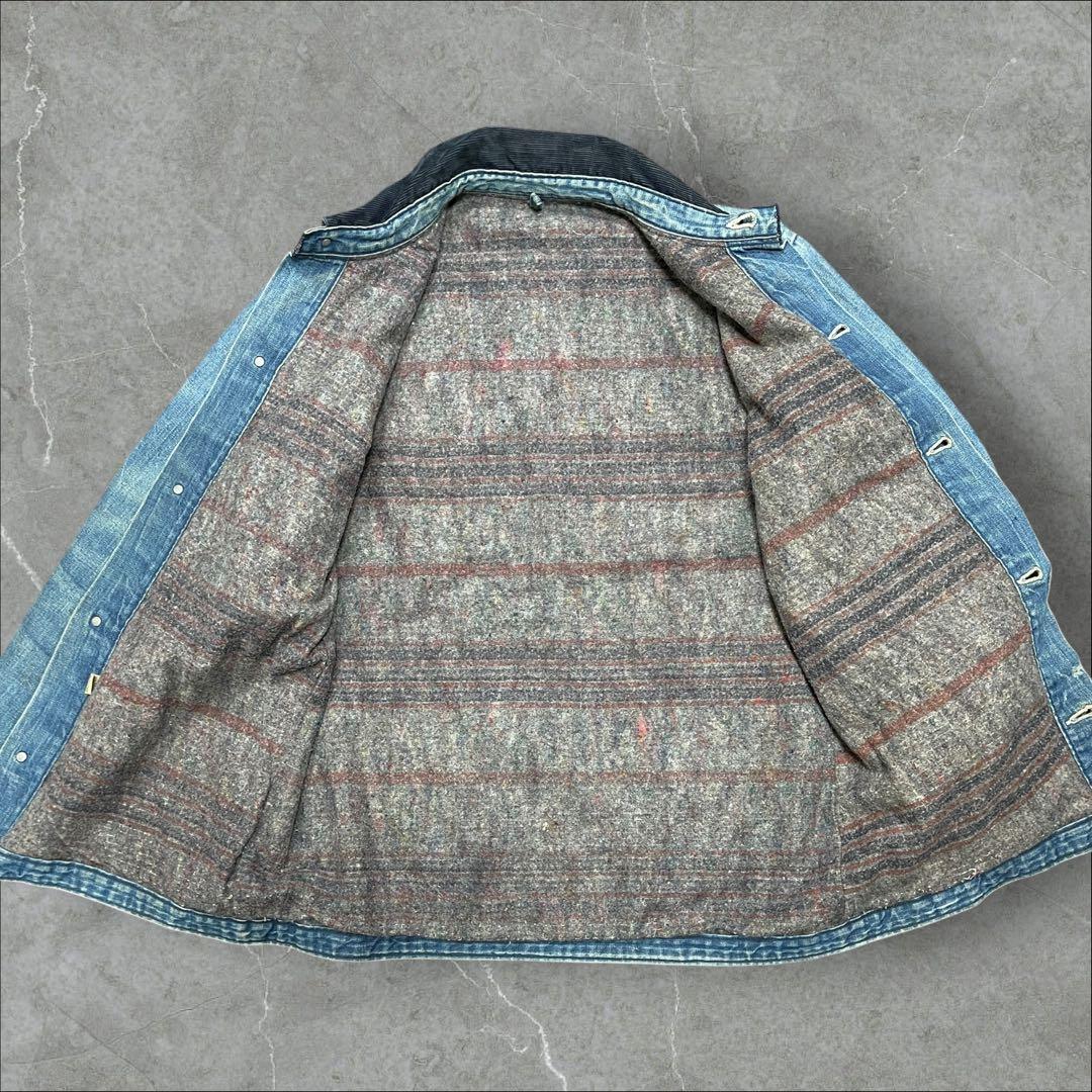 70s ビンテージ ブランケット カバーオール ラングラー 襤褸 希少サイズ