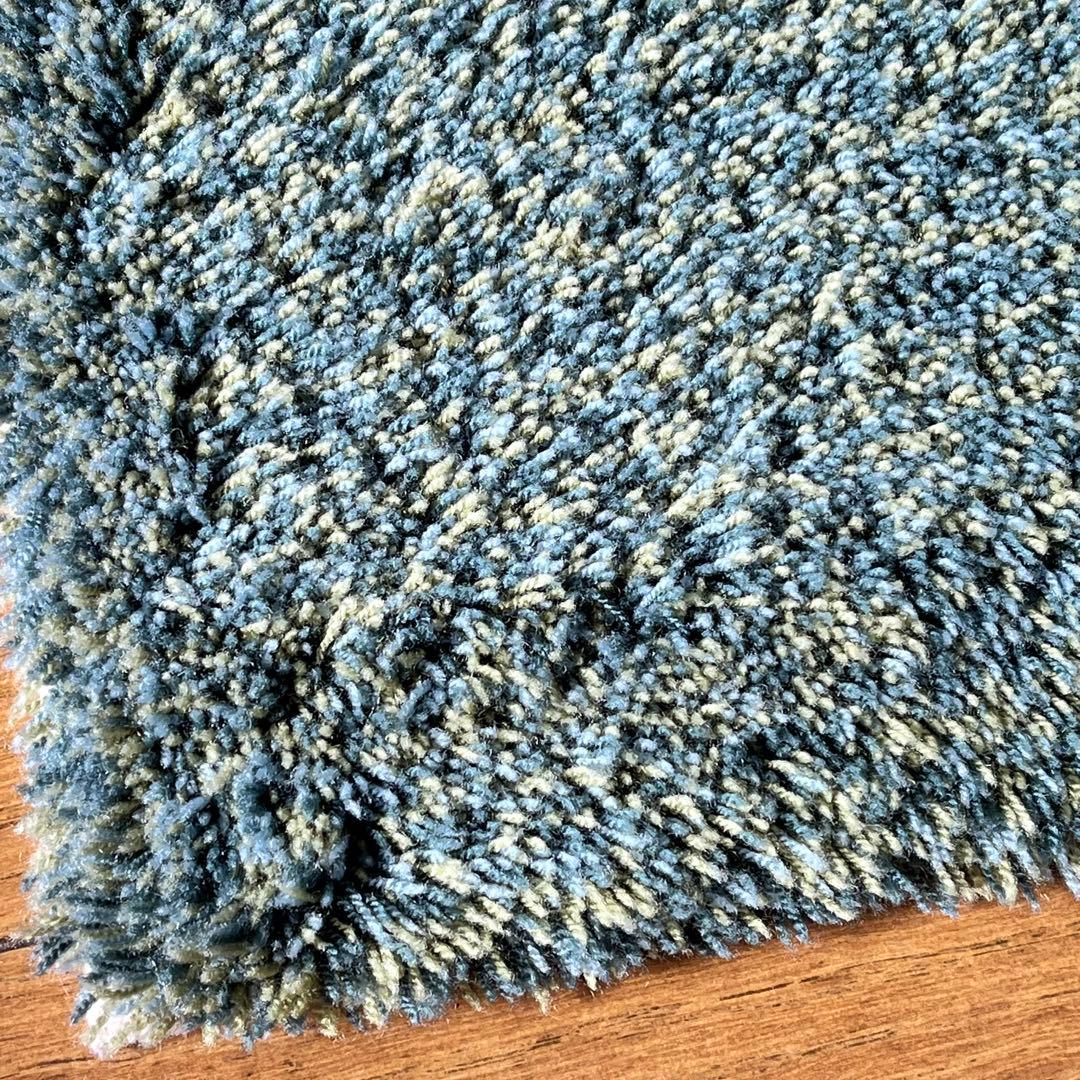 MomoNatural ラグマット 日本製 北欧風 グリーン 長方形 大型