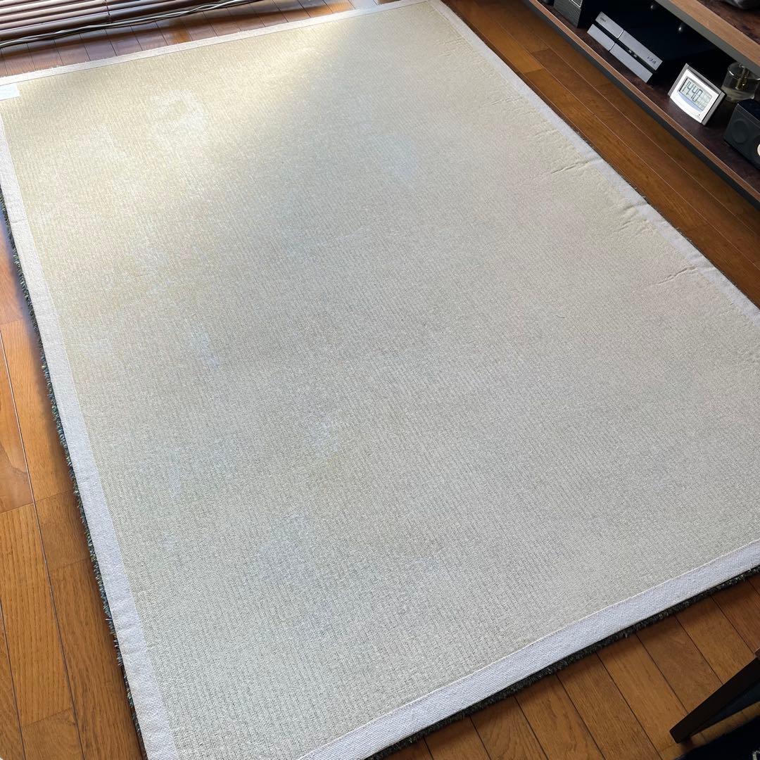 MomoNatural ラグマット 日本製 北欧風 グリーン 長方形 大型