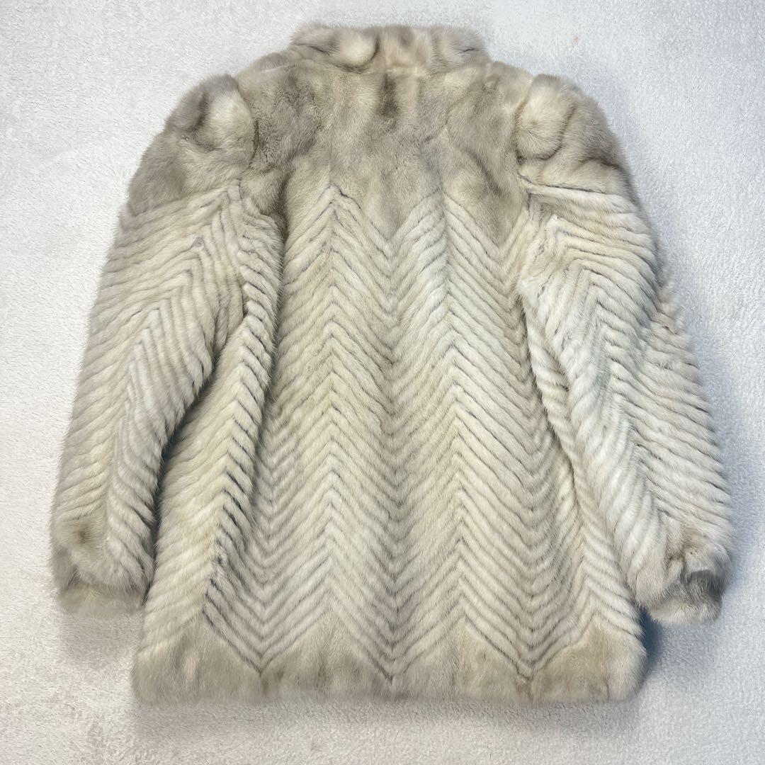 毛皮 リアルファー MINK ミンク サファイアミンク コート XLサイズ