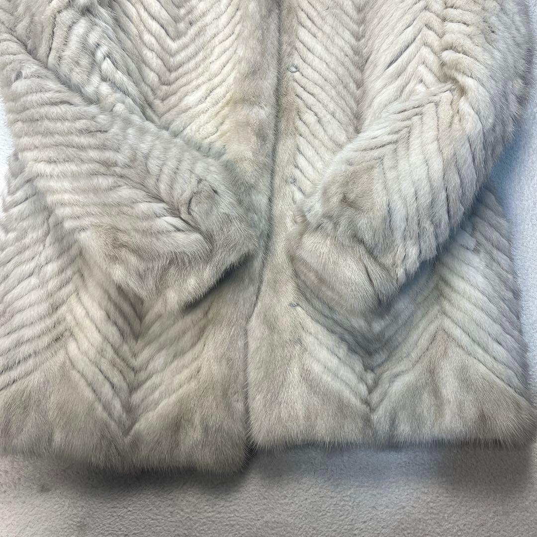 毛皮 リアルファー MINK ミンク サファイアミンク コート XLサイズ