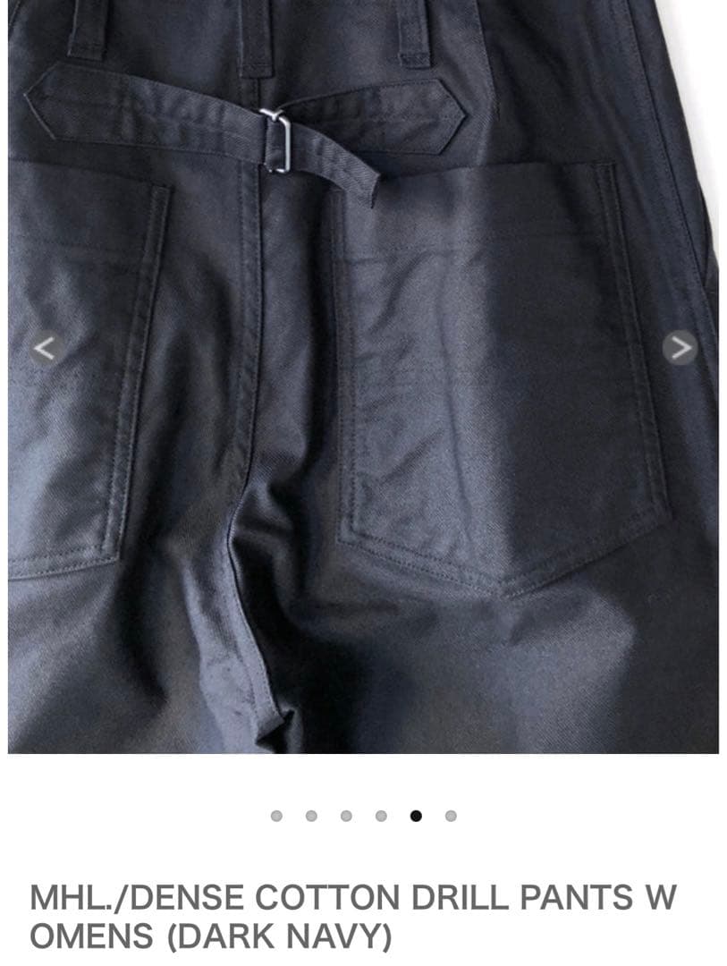 パンツ MHL./DENSE COTTON DRILL PANTS WOMENS