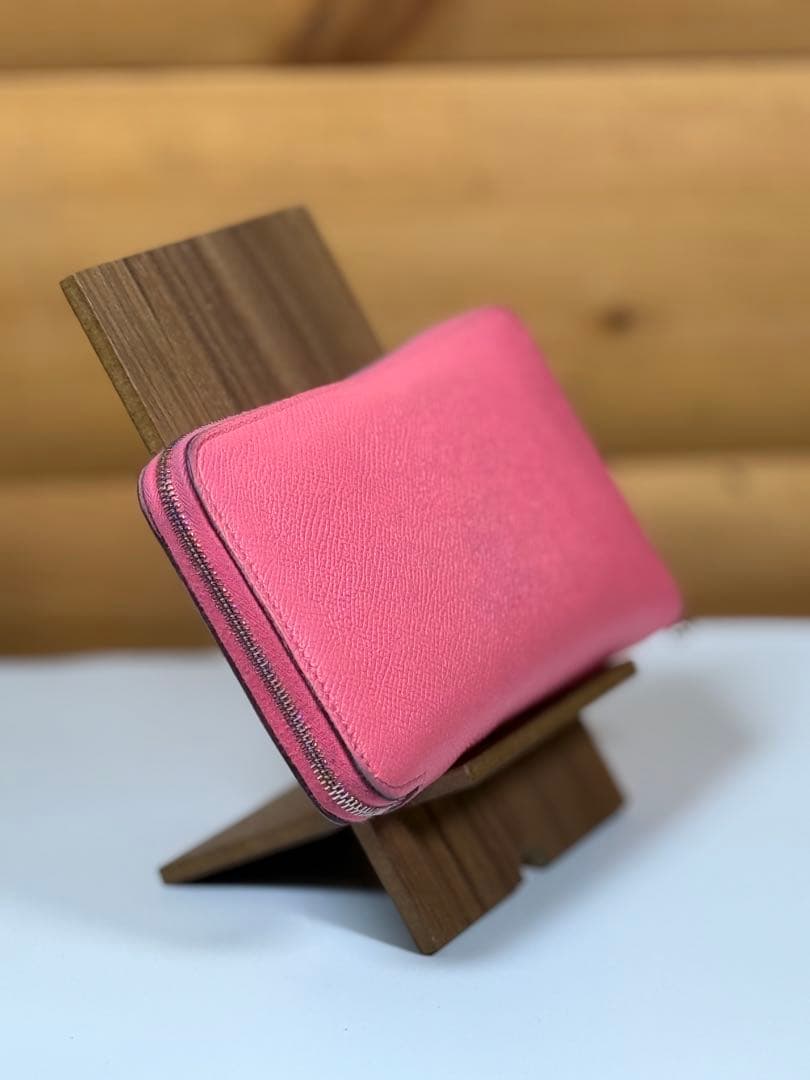 【最終価格】エルメス アザップ シルクイン ピンク ラウンドファスナー 正規品