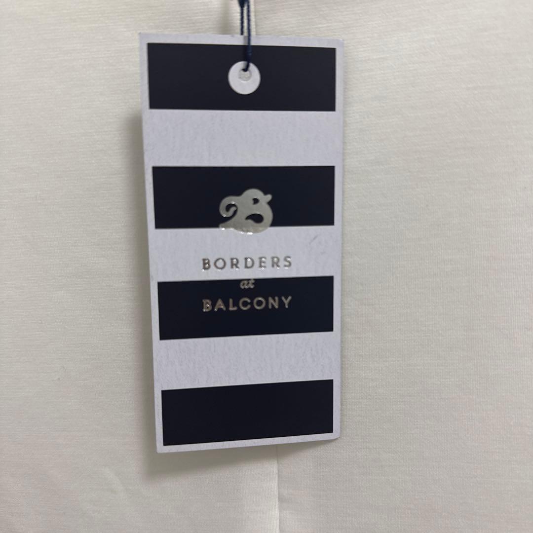 BORDERS at BALCONY ペプラム長袖カットソー　 ホワイト