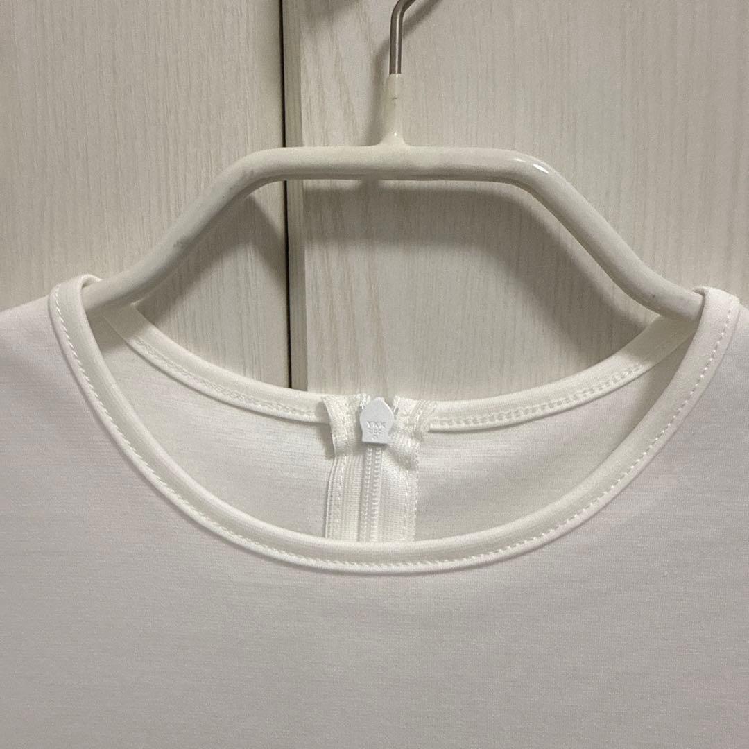 BORDERS at BALCONY ペプラム長袖カットソー　 ホワイト