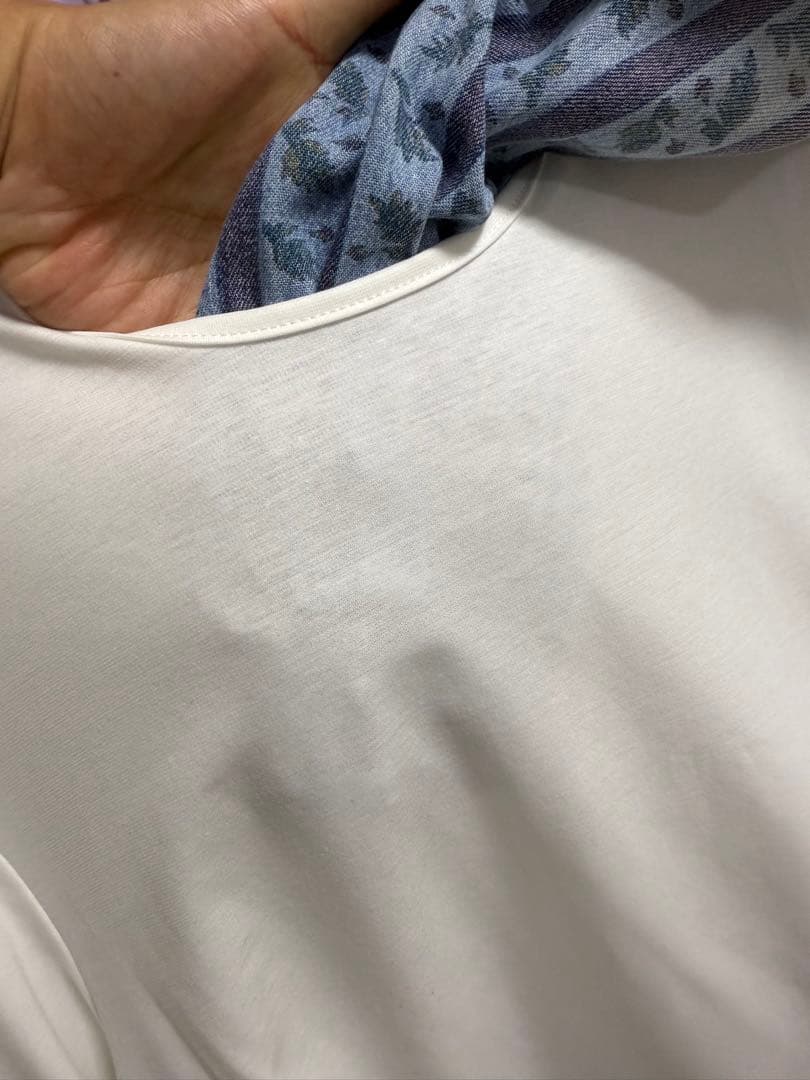 BORDERS at BALCONY ペプラム長袖カットソー　 ホワイト