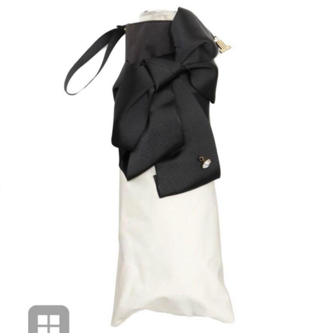 リボン付き晴雨兼用折りたたみ傘