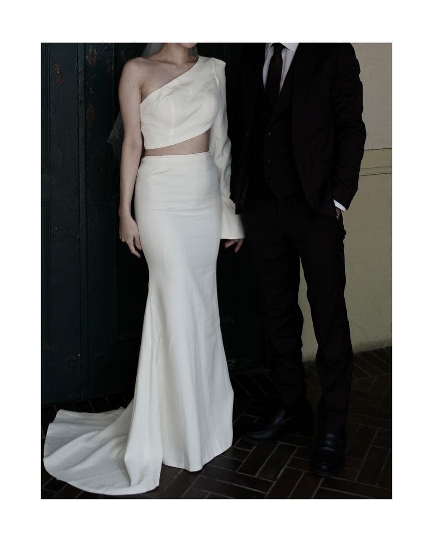 ワンショルダーウェディングドレスkayo