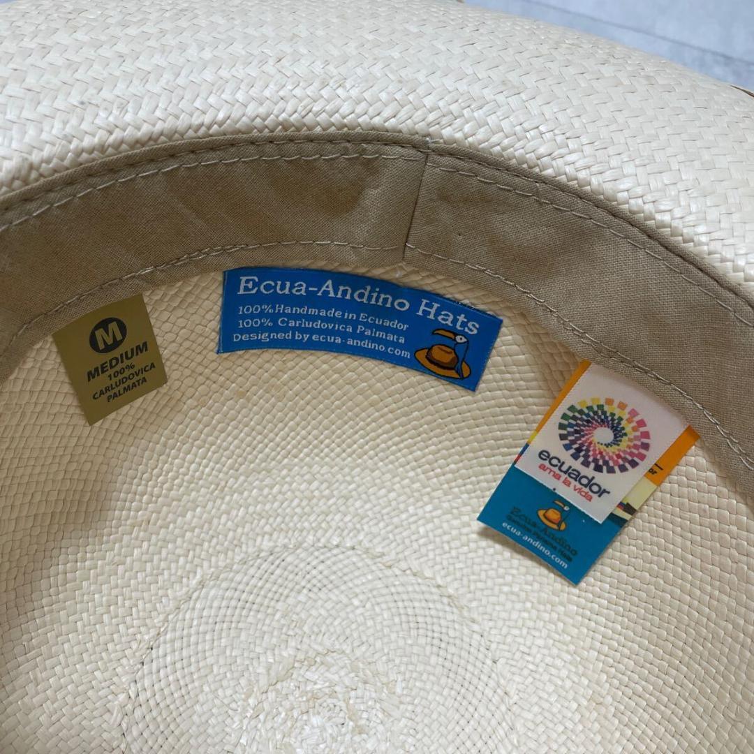 新品 エクアアンディーノハット 麦わら帽子 パナマハット ボーラーハット